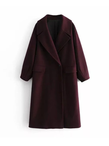 Winter Women Coat Oversized Long Elegant Casual windbreaker Outerwear