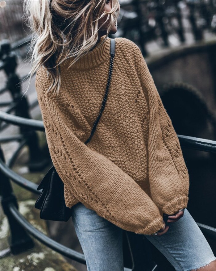 Hollow Out Women's Sweaters Autumn Winter New Knitted Pullovers