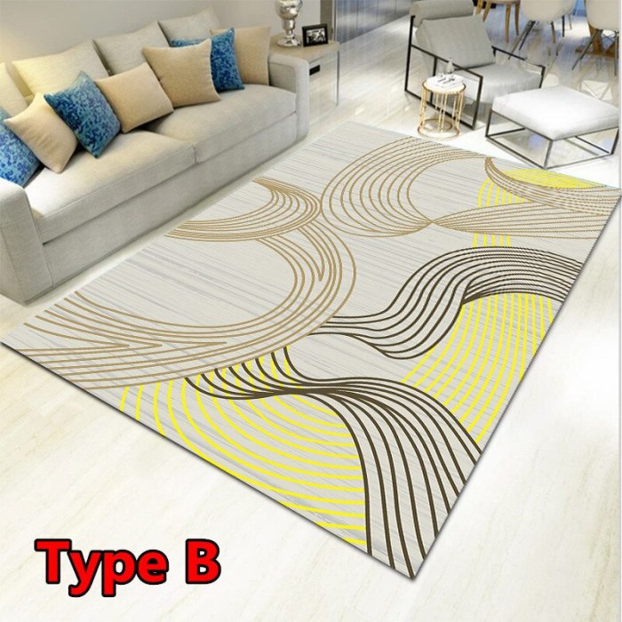 Non-slip Door Mat European Modern Rectangle Carpet Big Area Rug