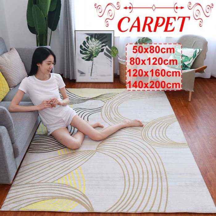 Non-slip Door Mat European Modern Rectangle Carpet Big Area Rug