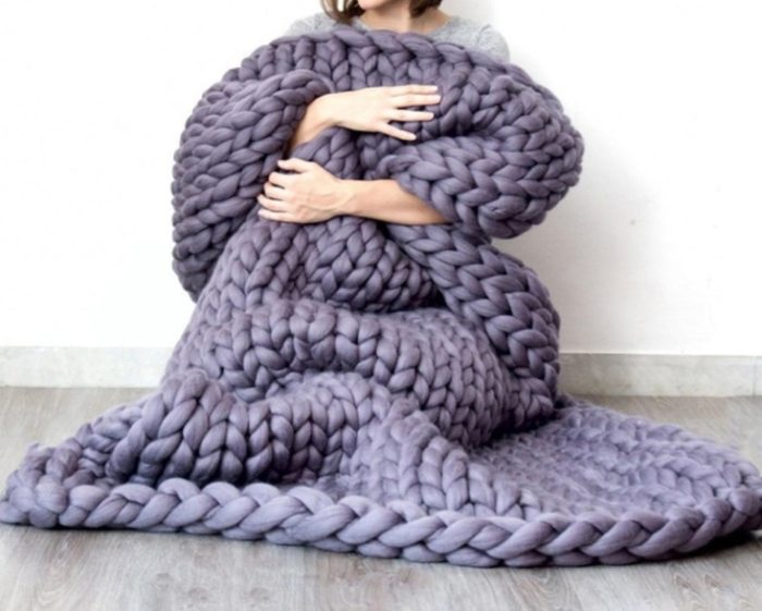 Knitted Blanket Adult Plush Sofa Sherpa Blanket Weighted Blanket Kids