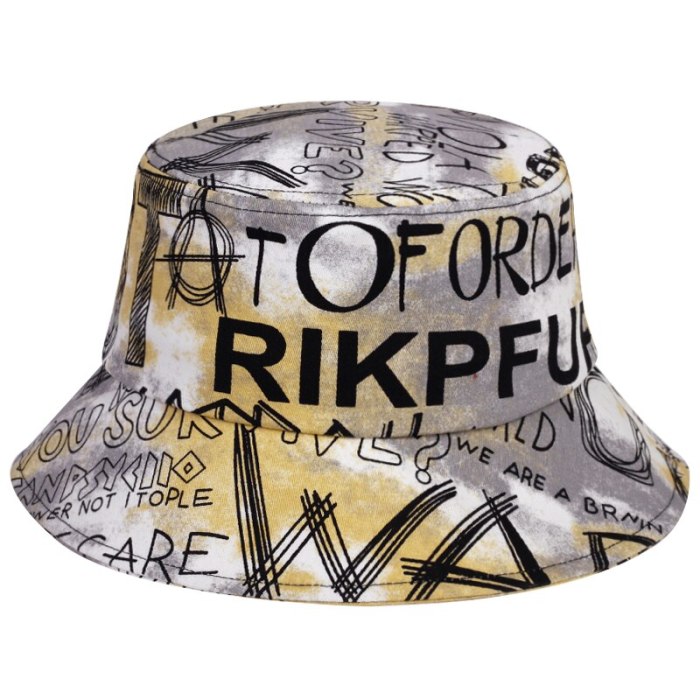 Fashion personality Tie-dye Graffiti Bucket Hat Summer Casual Sun Hat Beach Fisherman Hats