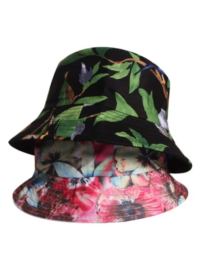 Summer Fisherman Hat Casual Floral Print Bucket Hats