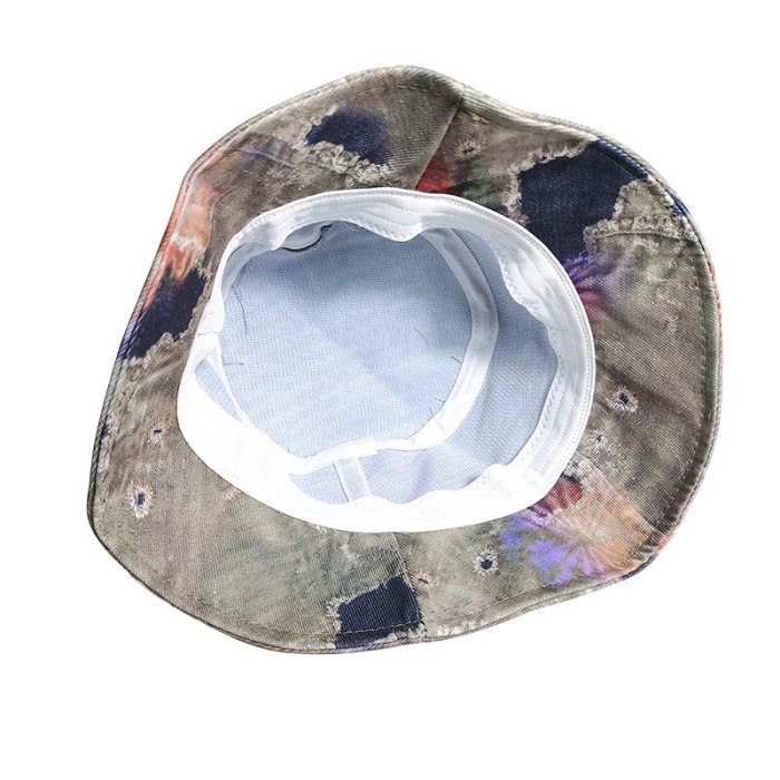Fashion Tie-Dye Bucket Hat Gradient Colorful  Fisherman Cap