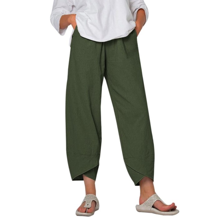 Women's Summer Casual Elastic Waist Vintage Pants