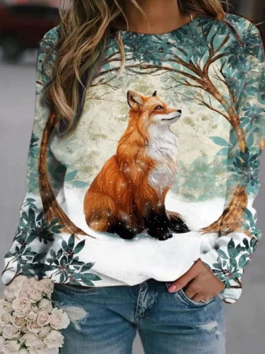 3D Animal Cute Pattern T Shirts Long-Sleeved Top