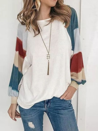 Casual T-Shirts for Women Long Sleeve O-Neck Autumn Loose Tops Pullover