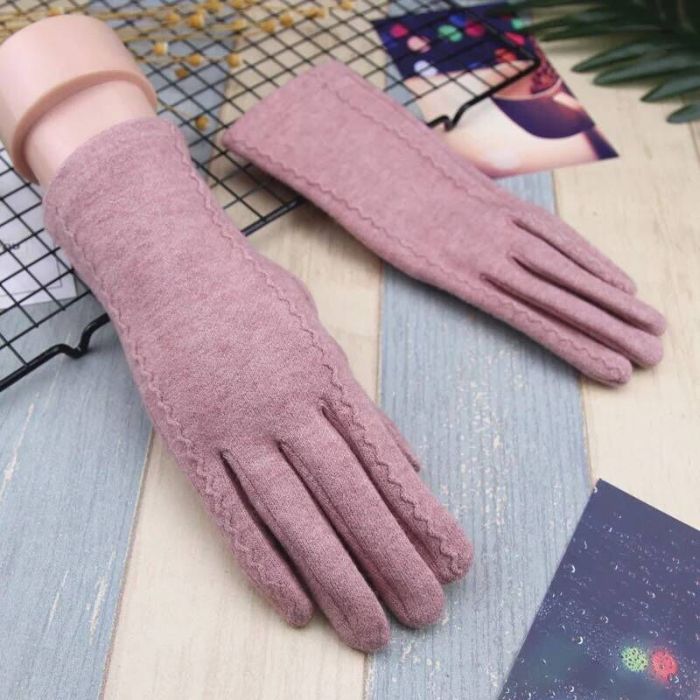 Women's warm cashmere gloves for autumn and winter touch screen gloves