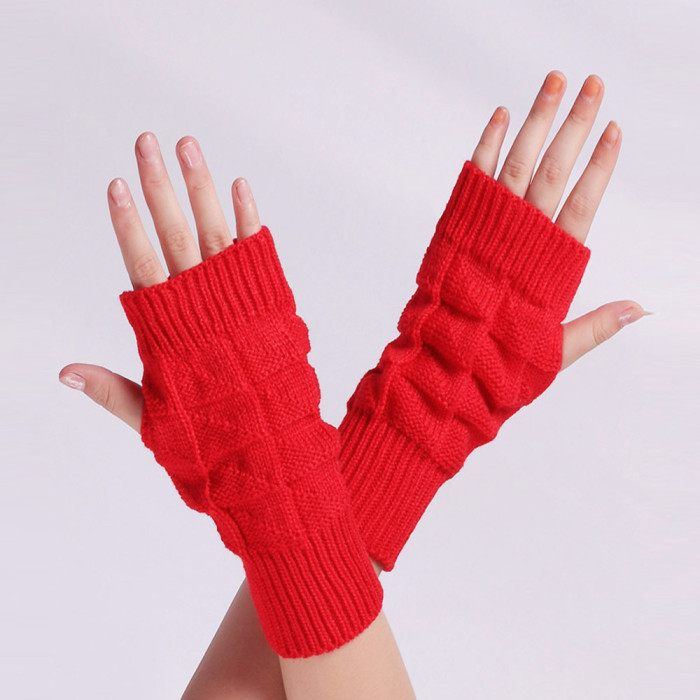 Warm long gloves leak finger short gloves half finger gloves