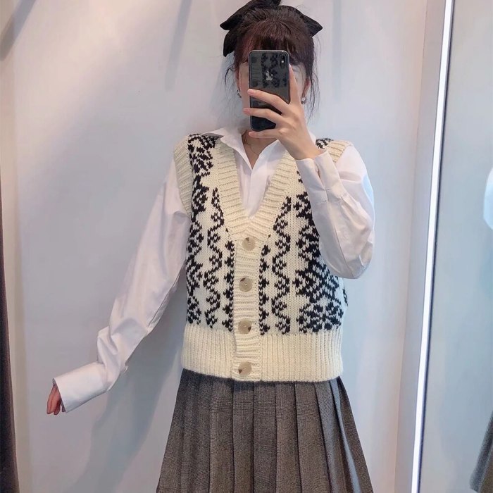 New Fashion Vintage Knitted Sweater Vest