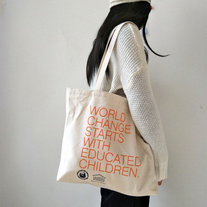 Canvas Shoulder Bag for Women Handbag Cotton Cloth Shopping Bag  Reusable Eco Bags