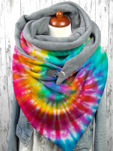 Tie-Dye Printing Scarves Soft Wrap Casual Shawls Windproof Warm