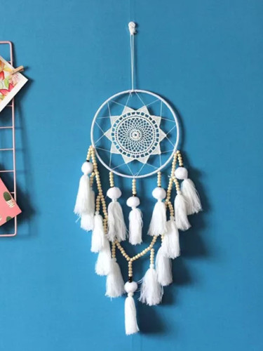 Round Metal Ring Circle Lace Fringed Dream Catchers Vintage Wall Hanging Home Decor