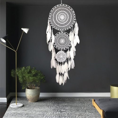 Metal Ring Circle Decorative Wall Hanging Feather Dream Catchers Home Decor