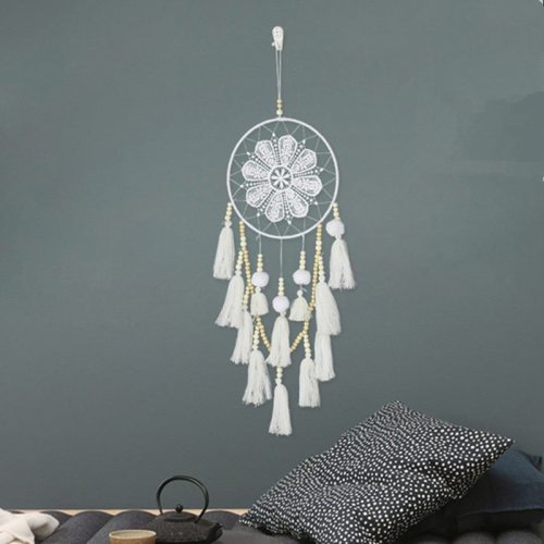 Round Metal Ring Circle Lace Fringed Dream Catchers Vintage Wall Hanging Home Decor