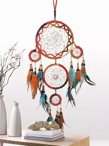 Vintage Handmade Indian Dream Catchers Metal Ring Hoop Home Decorative Craft