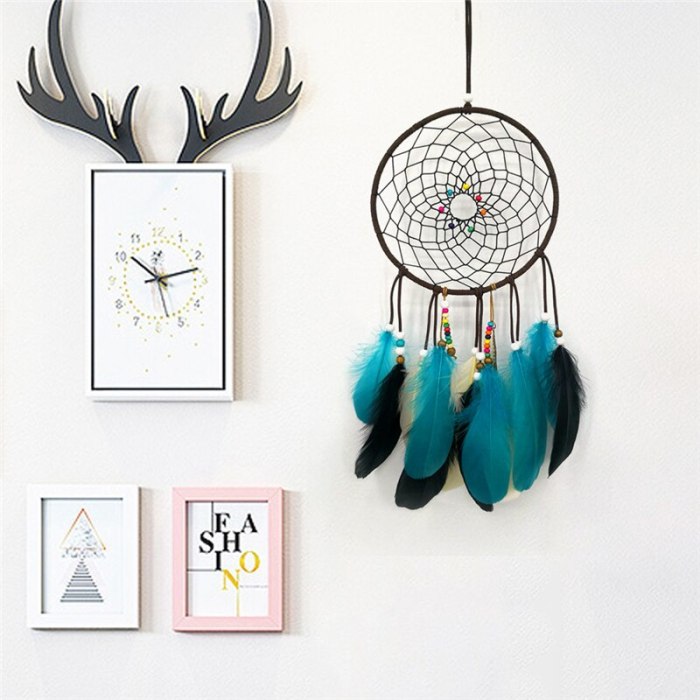 Dream Catchers Metal Ring Hoop Wedding Home Decor Wall Hanging Feather
