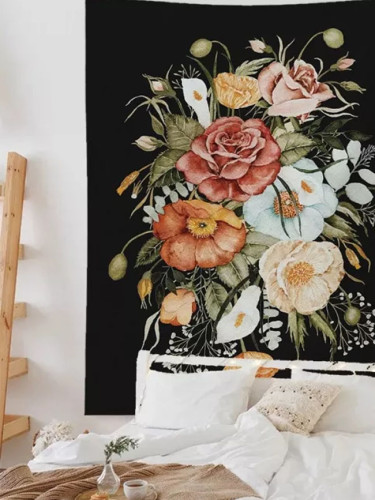 Flowers Tapestry Art Bohemian Printed Home Decoration