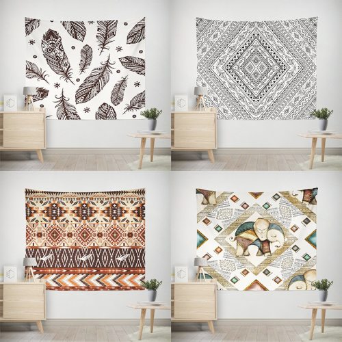 Decorative Bohemian Tapestry Printed White Tapestry Home Decor