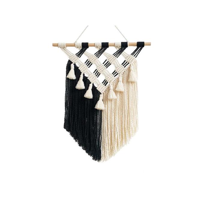 Macrame Hand-woven Cotton Rope Tapestry Lace Wall Decoration