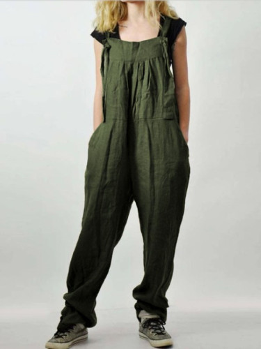 Women's Dungarees Jumpsuits Fashion Summer Overalls Casual Wide Leg Playsuits