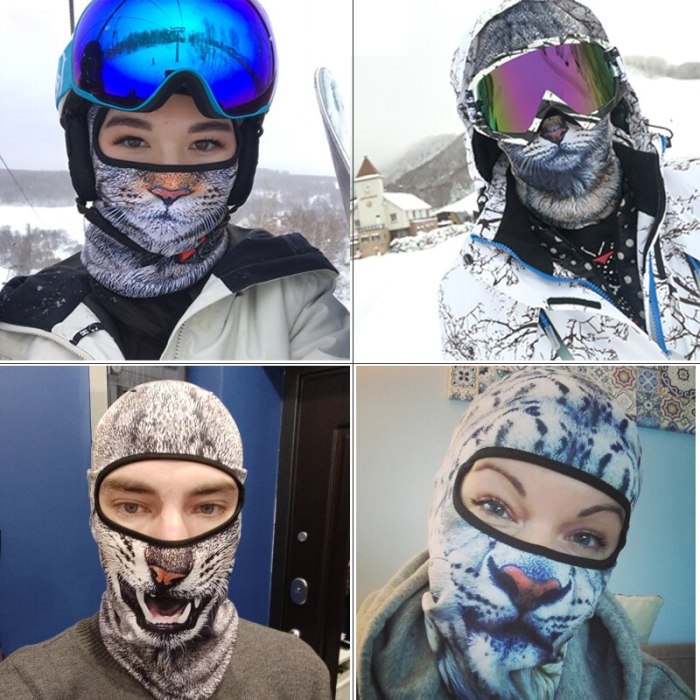 3D Cat Dog Cute Animal Balaclava Motorcycle Motocross Moto Skiing Snowboard Hat Helmet Liner Biker Full Face Mask Cap Men Women
