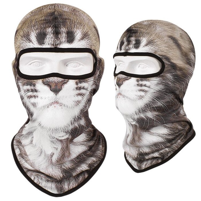 3D Cat Dog Cute Animal Balaclava Motorcycle Motocross Moto Skiing Snowboard Hat Helmet Liner Biker Full Face Mask Cap Men Women