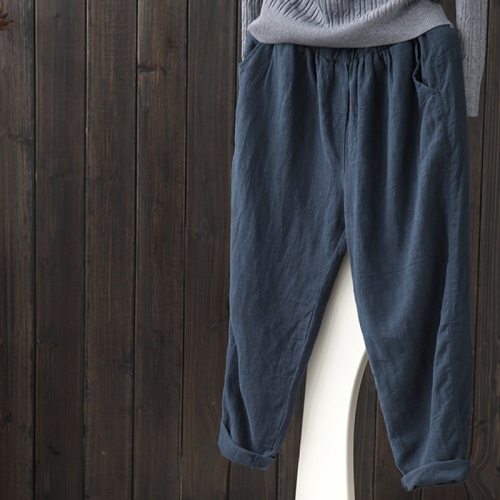 Summer Cotton And Linen Loose Casual Pants