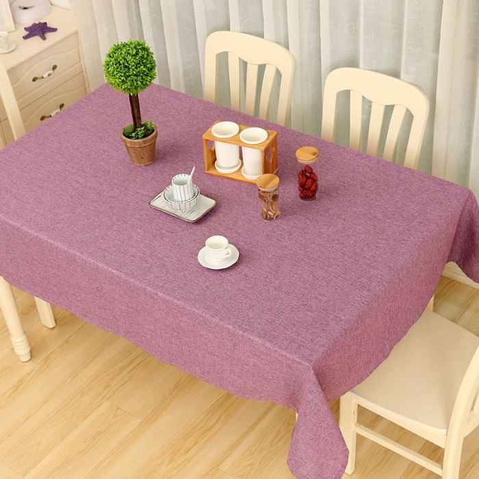 Cotton Linen Tablecloth Waterproof Dining Table Cloth Solid Color Living Room Kitchen Rectangular Round Table Western Tablecloth