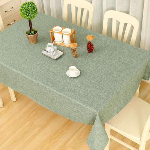Cotton Linen Tablecloth Waterproof Dining Table Cloth Solid Color Living Room Kitchen Rectangular Round Table Western Tablecloth