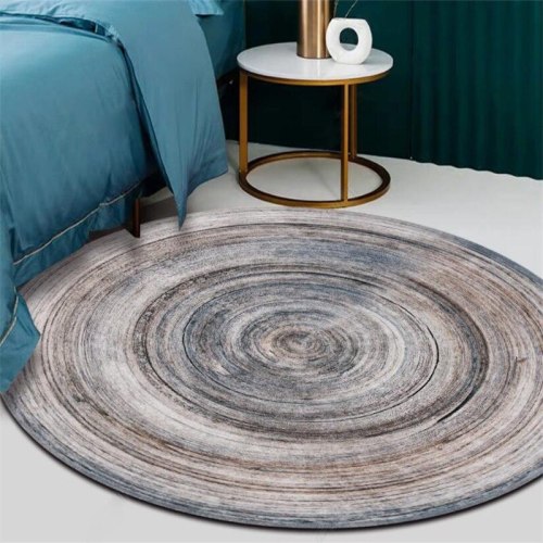 Modern Annual Ring Pattern Round Carpet Chair Floor Mat Soft Carpets For Living Room Anti-slip Rug Bedroom Decor Carpet