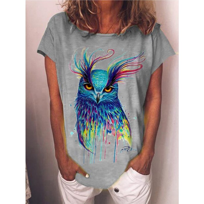 Cartoon Graphic Women's Summer Cotton Printed Short Sleeved Round Neck T Shirt Casual Loose Oversize Ladies Fashion Tops XS-4XL