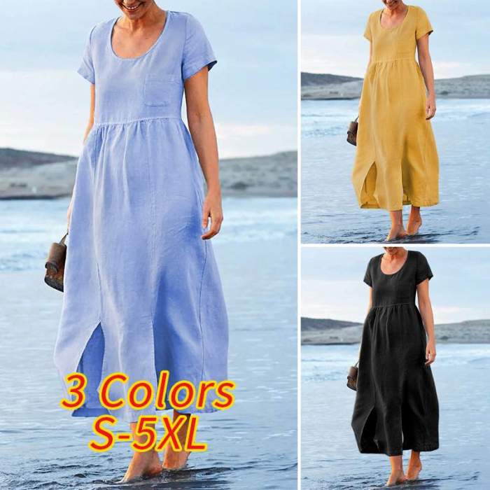 Elegant Soli Midi Dress Women Sundress VONDA 2021 Female Vintage O-Neck Party Dress Beach Vestido Plus Size Casaul Robe