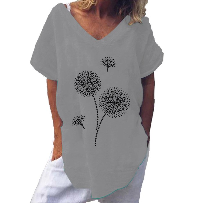 Fashion Women's Floral Print T-shirt