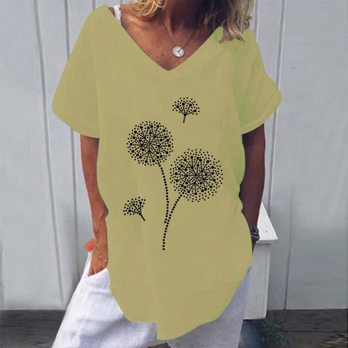 Fashion Women's Floral Print T-shirt
