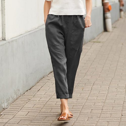 High Street Solid Summer Fashion Solid Cozy Pant Ladies Sexy Trousers For Woman Pants