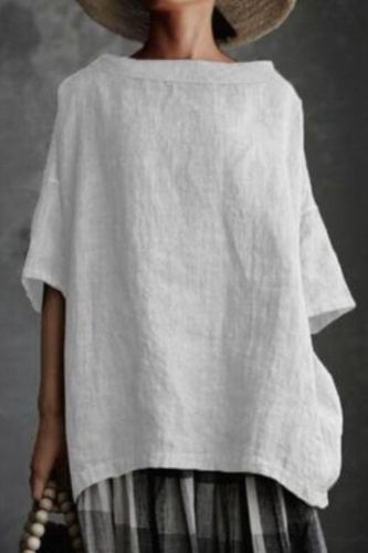 Women Summer Half Sleeve Cotton Casual Round Neck T-shirts