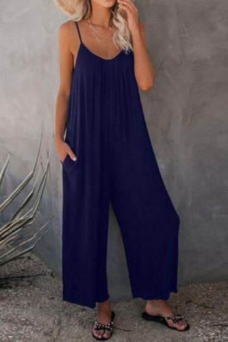 Rompers 2021 Summer Autumn Fashion Women Casual Loose Linen Cotton Jumpsuit Sleeveless Playsuit Trousers Overalls