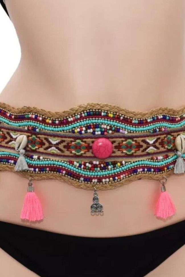 Handmade waistband Bohemian Ethnic Style Street shooting Popular Waist Belt Resin Bead Shell Belly Chain Body Chains Jewelry