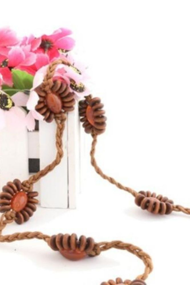 New Korean Retro Bohemian Ladies Waist Rope Bead String Decoration Fashion Wild Knotted Woven Waist Chain Belts