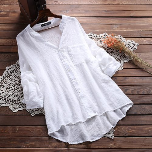 Fashionable Women's Shirt Blouse Cotton Autumn Ladies Tops Long Sleeve Blouses Office Camisa Feminina Korean Blouses White
