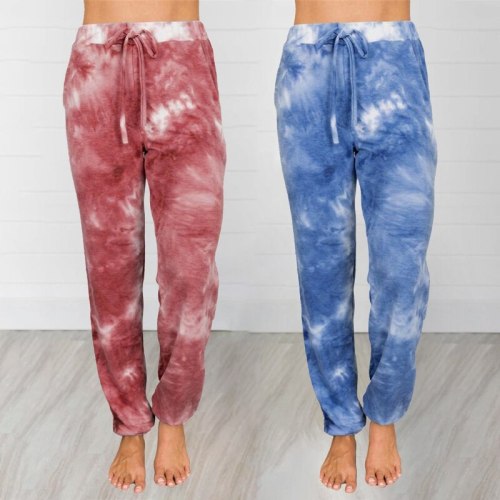 Fashion Tie-dye Print Pants For Women 2021 Streetwear High Waist Jogger pantalones mujer pantalon femme Trousers