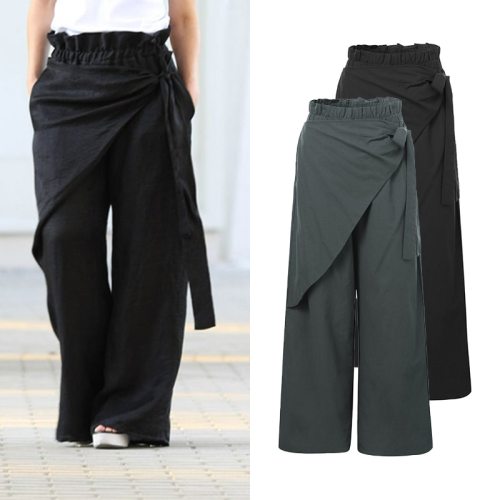 Women Summer Casual Elastic Waist Plus Size Pants