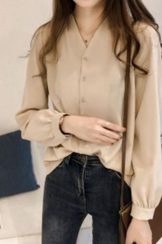 4XL Plus Size New Spring Autumn Tops Elegante Pure Color Chiffon Shirt Women Blouse Office Ladies Loose Cardigan Blouses Blusas