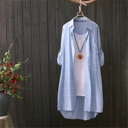 Women's Fashion Pregnant Solid Color Long Shirts