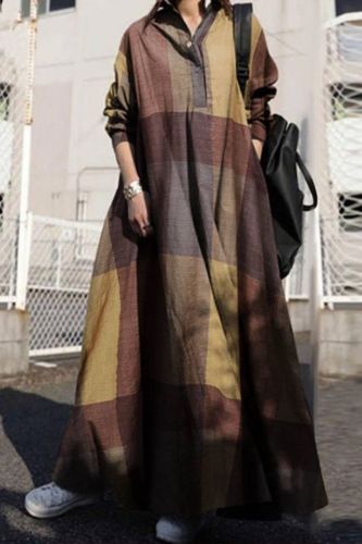 Fashion Islamic ethnic style printed cotton plus size dress Muslim retro women's long skirt Abayeh Ramadan noble casual dress
