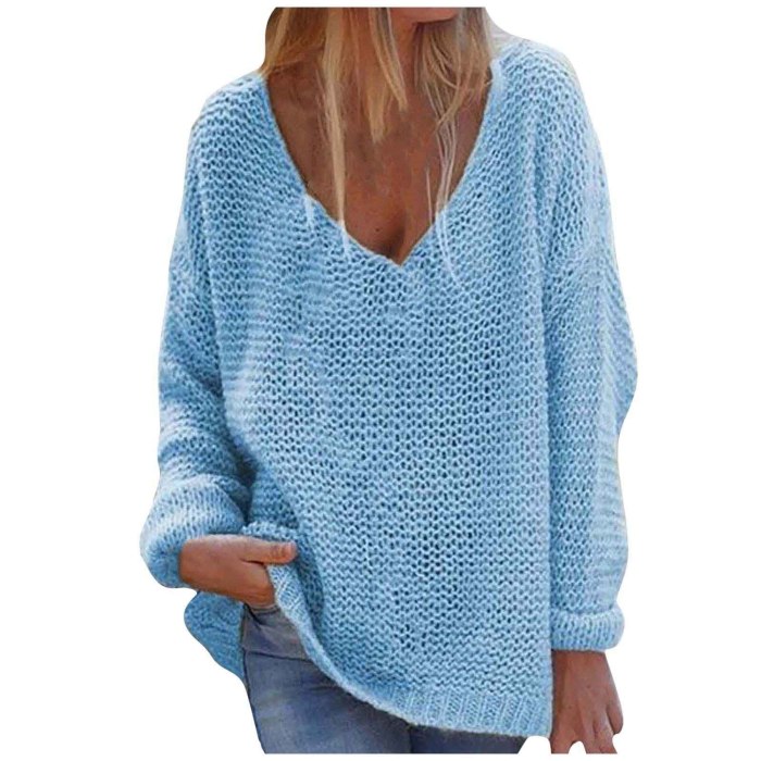 elegant Sweaters Women Fashion V-neck Loose Pullover Solid Color Long Sleeves Sweater Tops clothes for women 2021 fall
