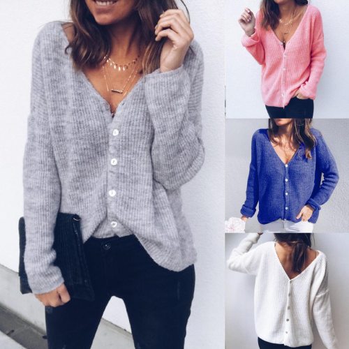 S-XL 2021 autumn winter women cardigan warm knitted sweater jacket pocket embroidery fashion knit cardigans coat lady loose F4