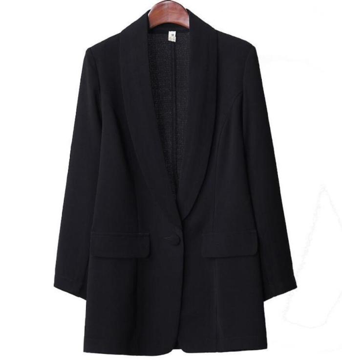 M-4XL Women blazer Elegant Office Ladies Workwear Blazer Long Sleeve Regular Fit Minimalist Women Autumn casual Blazer Y91403