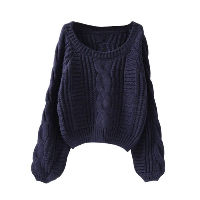 Women Sweaters 2021 Autumn Warm Pullover And Jumpers Women Crew Neck Long Sleeve Twist Pull Jumpers Harajuku Knitted Sweaters